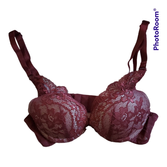 The Little Bra Company Lucia Lace Burgundy Bra Size 28A - Picture 1 of 5